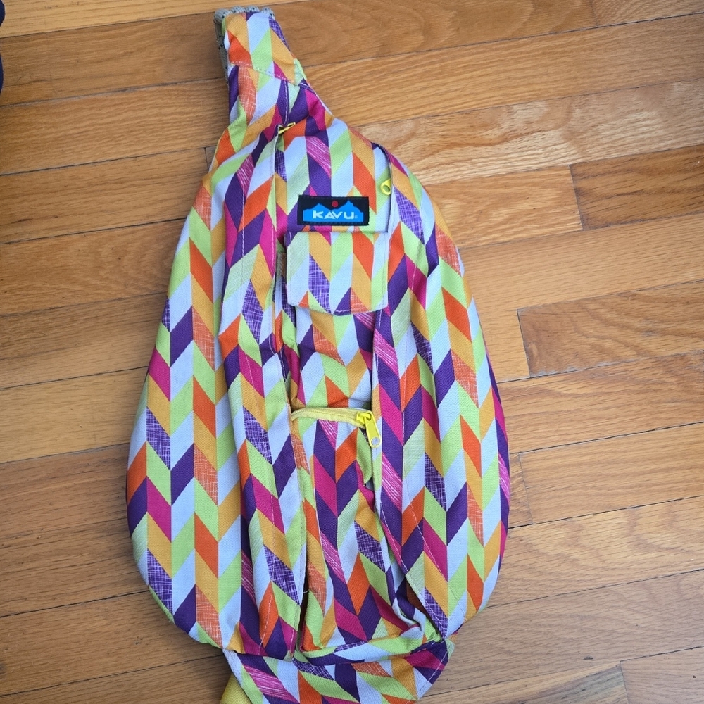 KAVU Multicolor Chevron Sling Bag